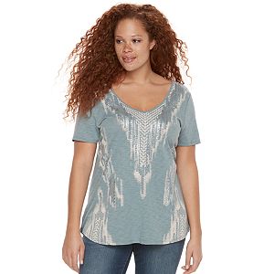 Plus Size Rock & Republic® Studded Graphic Tee