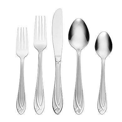 Hampton Forge Lace Frosted 54-pc. Flatware Set with Wood Caddy