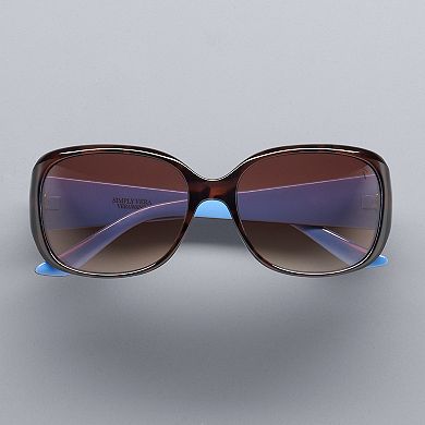 Women's Simply Vera Vera Wang Burke- Medium Square Sunglasses