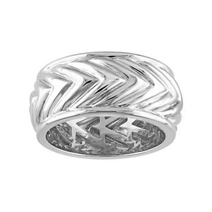 V19.69 Italia Men's Sterling Silver Chevron Ring