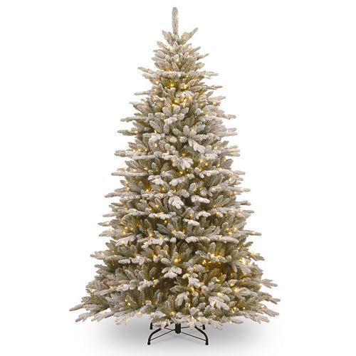 National Tree Company 7.5ft. PreLit Artificial Snowy Sierra Spruce