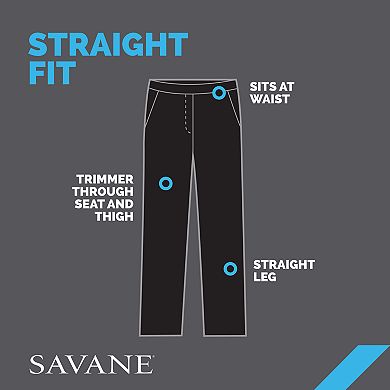 Men's Savane Ultimate Straight-Fit Performance Pleated Chino Pants