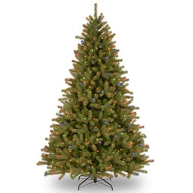 National Tree Company 7.5-ft. Pre-Lit Dual Color ''Feel-Real'' Lakewood Spruce Artificial Christmas Tree Floor Decor