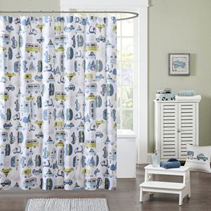 INK+IVY Kids Road Trip Printed Shower Curtain