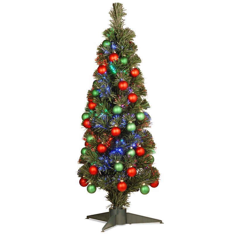 National Tree Company 3-ft. Multicolor LED Fiber-Optic Artificial Christmas