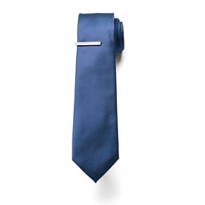 Apt. 9® Bass Solid Skinny Tie & Tie Bar - Men