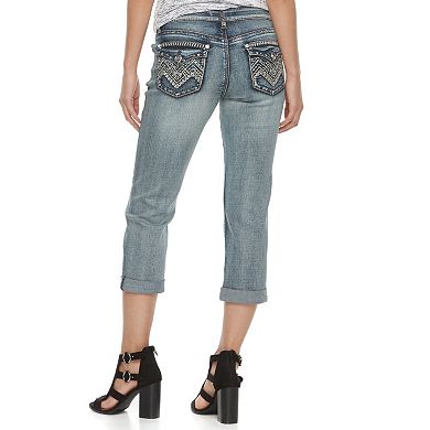 Women's Apt. 9® Embellished Midrise Capri Jeans