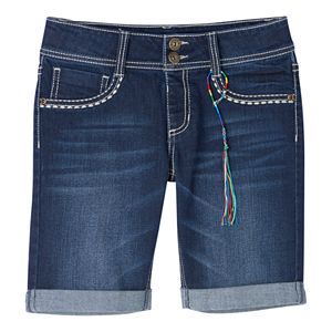 Girls Plus Size Mudd® Denim Bermuda Shorts