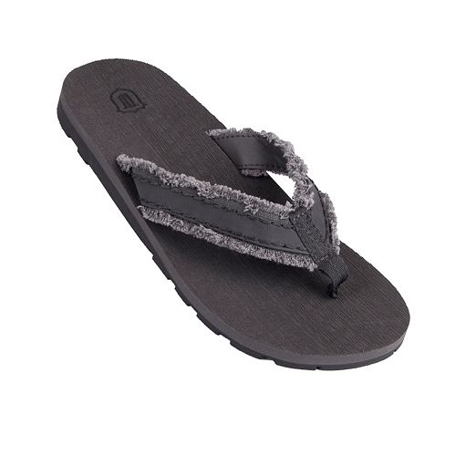 frayed canvas flip flops