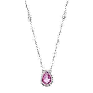 10k White Gold Lab Created Ruby Pendant - paridot necklace roblox