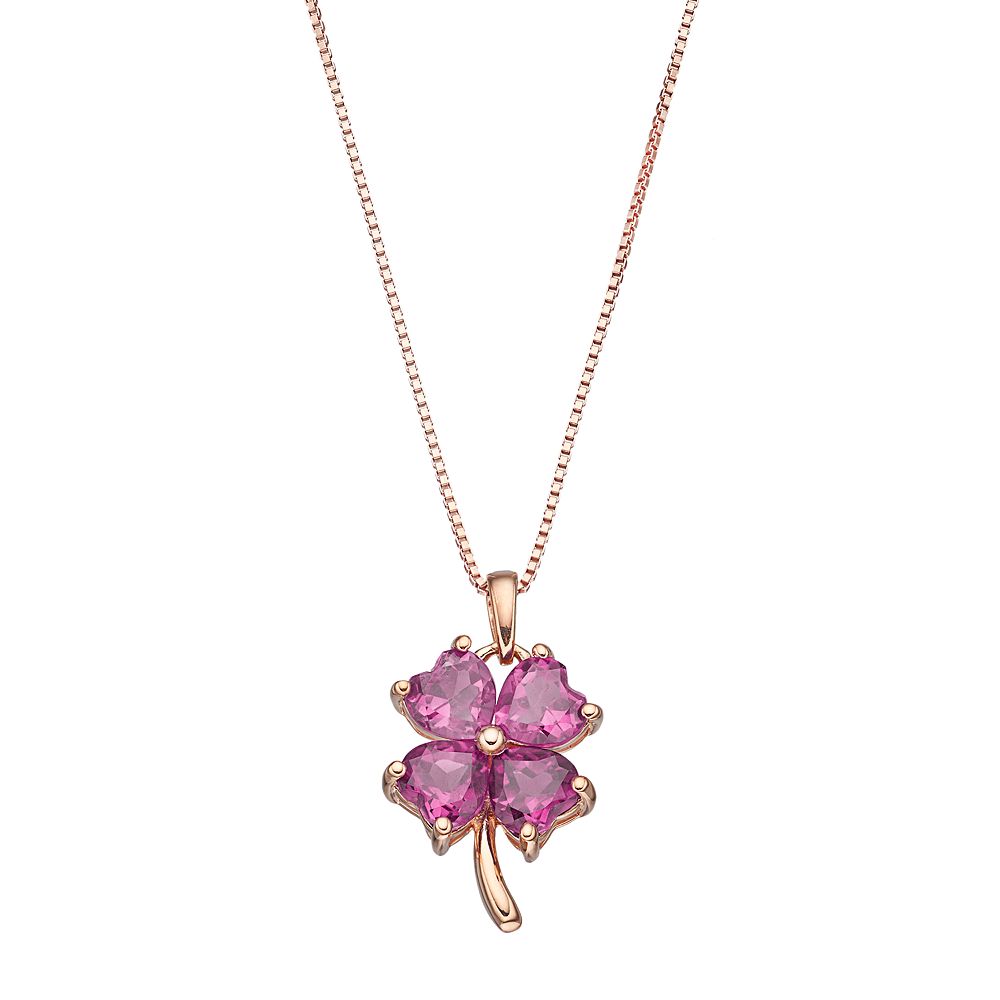 Gemminded 14k Rose Gold Over Silver Lab-Created Pink Sapphire Four