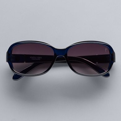 Women's Simply Vera Vera Wang Suzy Rounded Rectangle Sunglasses