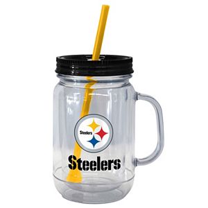 Boelter Brands Pittsburgh Steelers 20-Ounce Plastic Mason Jar Tumbler