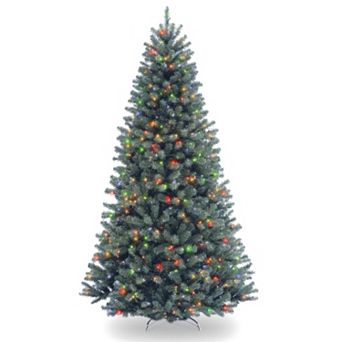 National Tree Company 7.5-ft. North Valley Spruce Hinged Multicolor Pre-Lit Artificial Christmas Tree
