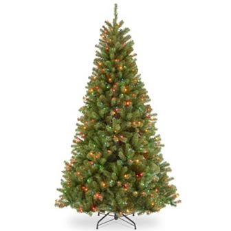 National Tree Company 7-ft. North Valley Spruce Hinged Multicolor Pre-Lit Artificial Christmas Tree