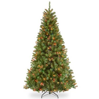 National Tree Company 7-ft. North Valley Spruce Hinged Multicolor Pre-Lit Artificial Christmas Tree