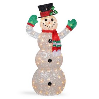National Tree Company 48 in Pre-Lit Sisal Snowman Christmas Decor