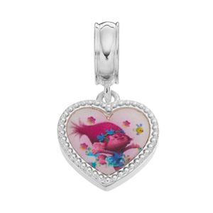 DreamWorks Trolls Sterling Silver Poppy & Branch Heart Charm