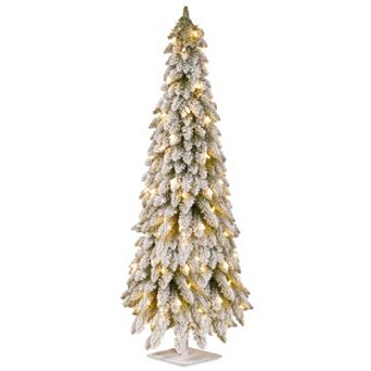 National Tree Company 60 in Snowy Pre-Lit Artificial Christmas Tree