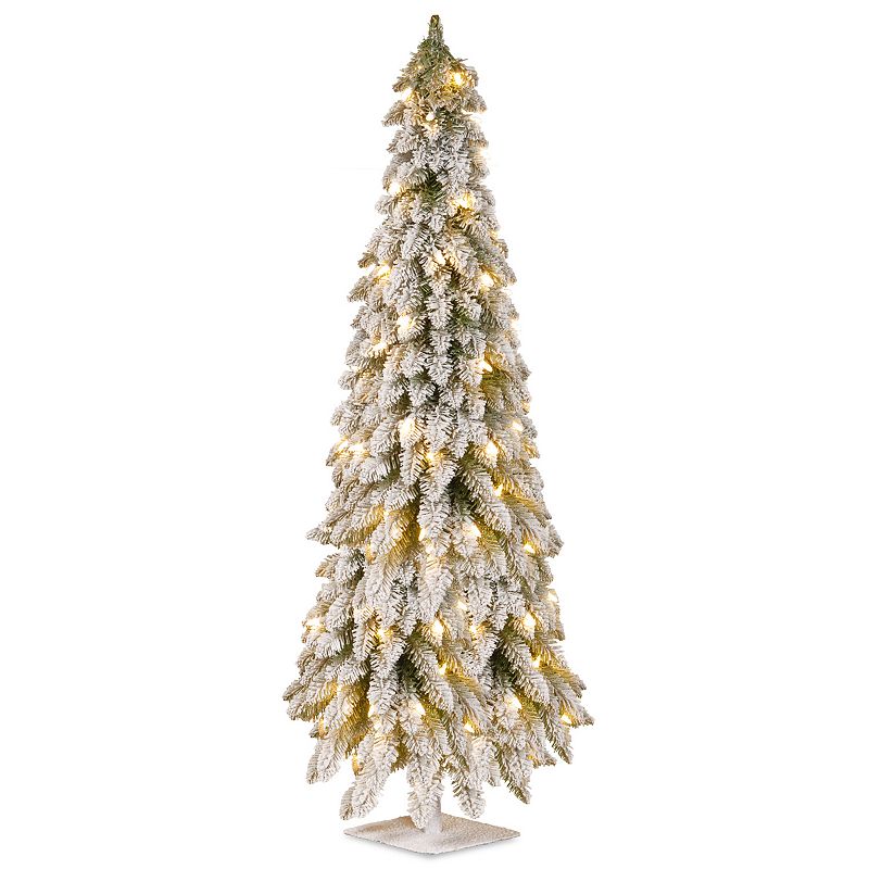 National Tree Company 60-in. Snowy Pre-Lit Artificial Christmas Tree, White