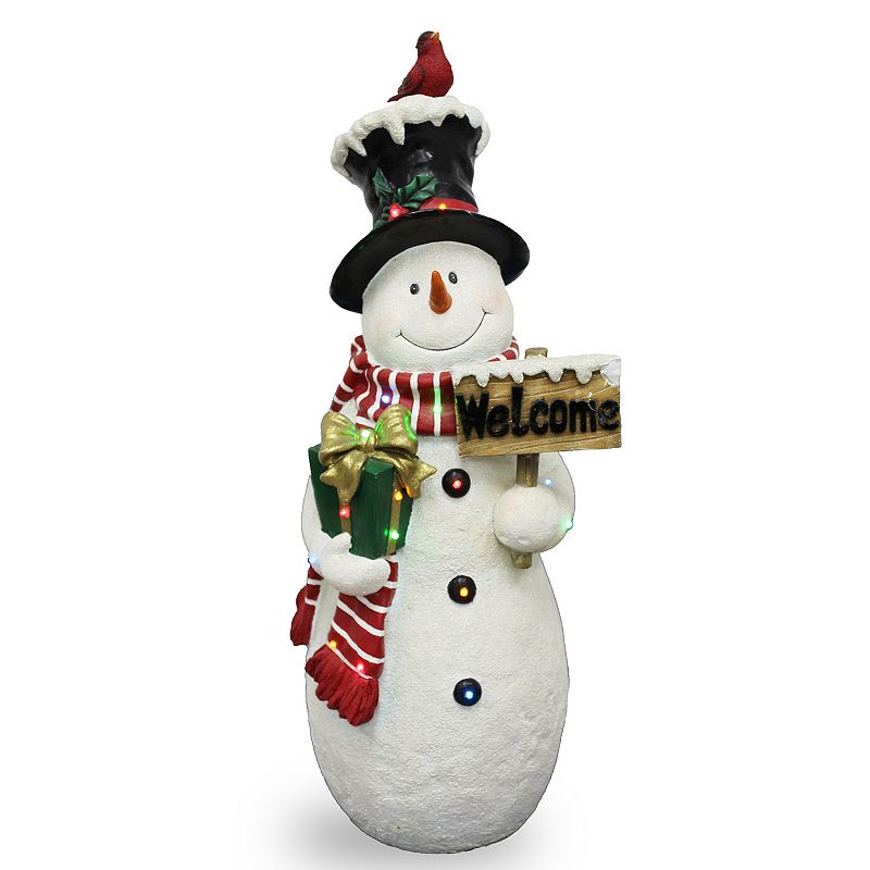 National Tree Company 28.5-in. Pre-Lit Welcome Snowman Christmas Decor