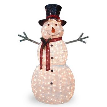 National Tree Company 60 in Pre-Lit Sisal Snowman Indoor / Outdoor Decor