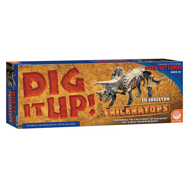 MindWare Dig It Up! 3D Skeleton Model: Triceratops, Multicolor