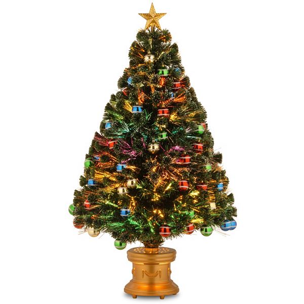 National Tree Company 4-ft. Multicolor Fiber-Optic Artificial Christmas ...