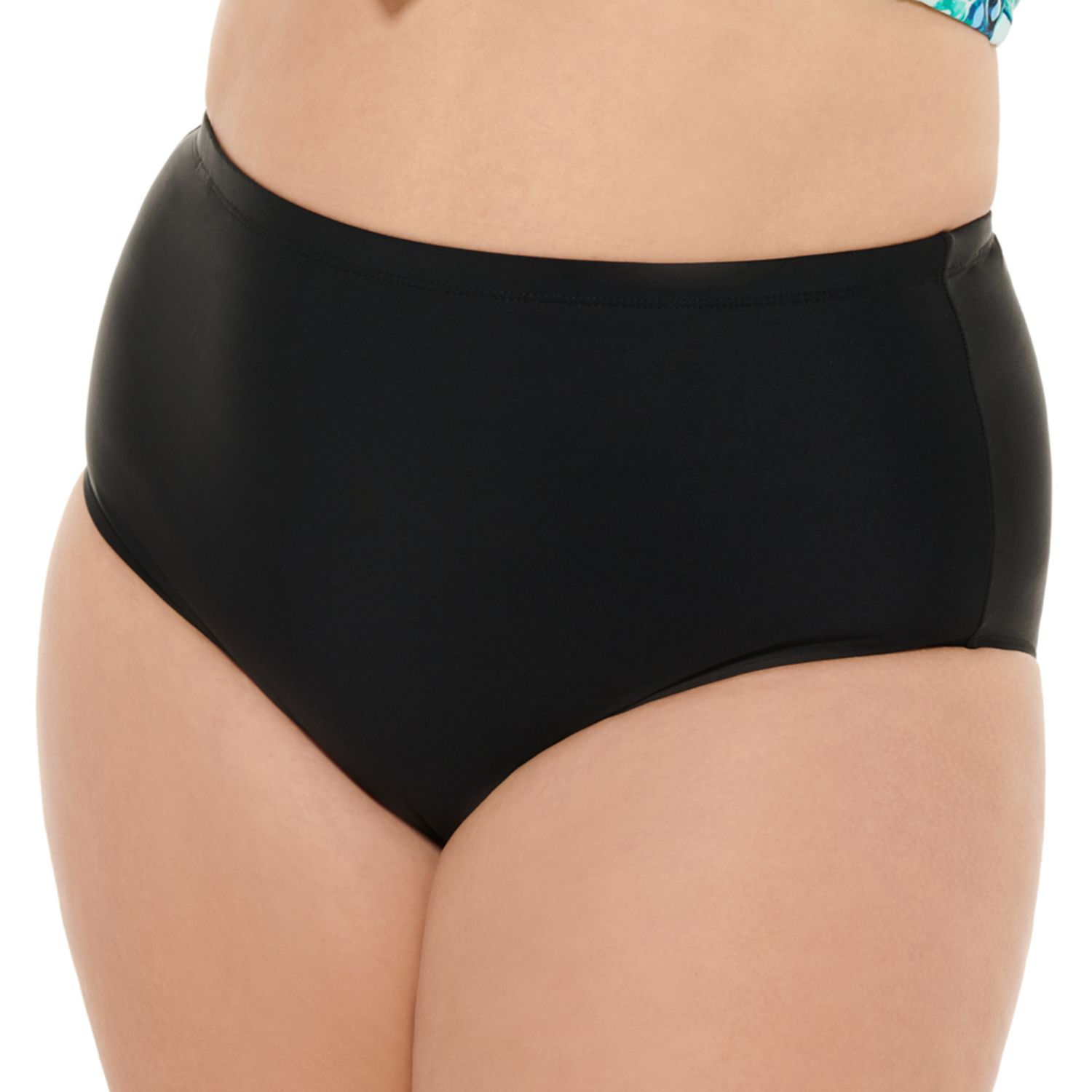 black high waisted bikini bottoms plus size