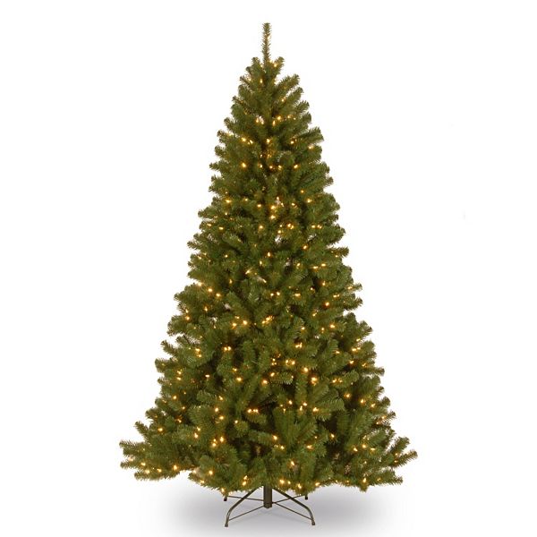 National Tree Company 6.5-ft. North Valley Spruce Hinged Pre-Lit ...