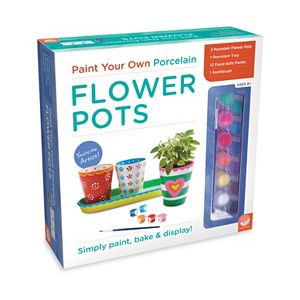 MindWare Paint Your Own Porcelain Flower Pots Set
