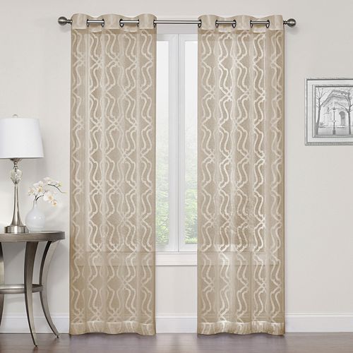 Regent Court 2-pack Asbury Clipped Sheer Curtain