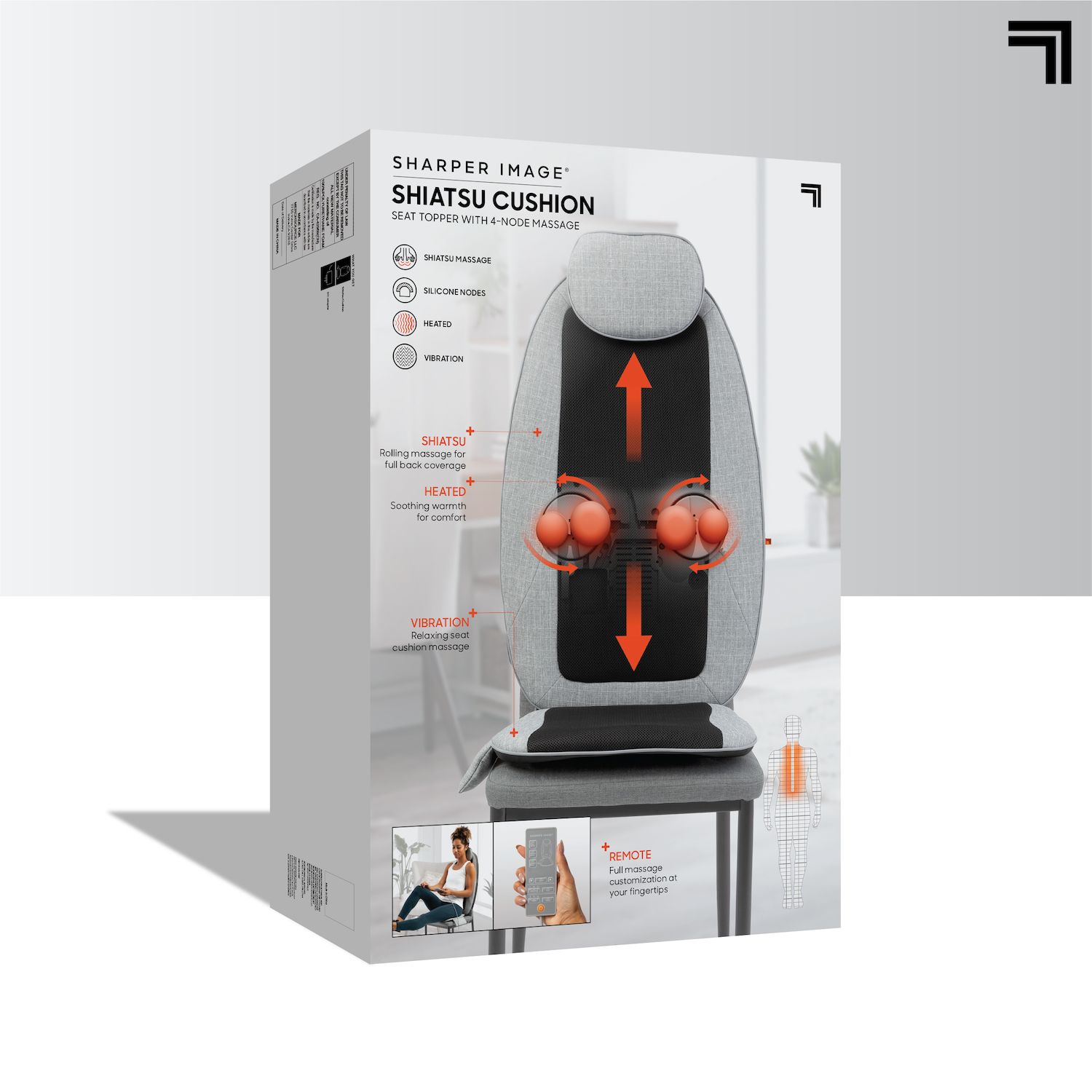 Sharper Image Shiatsu Massage Seat Topper - Thumbnail 5