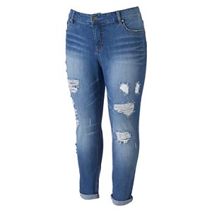 Juniors' Plus Size Unionbay Marni Ripped Skinny Jeans