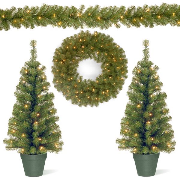 National Tree Company Prelit Artificial Trees, Garland & Wreath 4