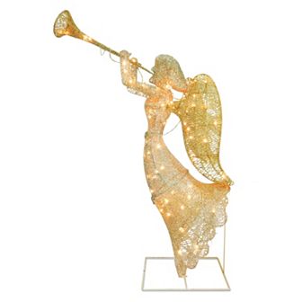 National Tree Company 48 in Pre-Lit Sisal Angel Christmas Decor