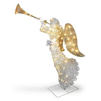 National Tree Company 48 in Pre-Lit Sisal Angel Christmas Decor