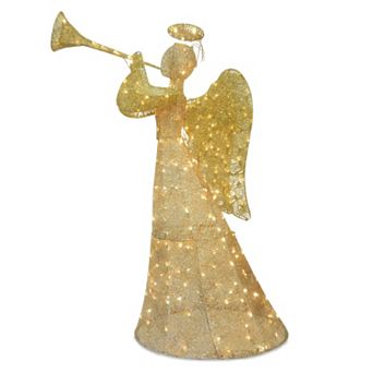 National Tree Company 60 in Pre-Lit Sisal Angel Christmas Decor