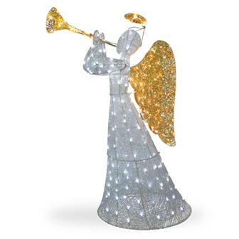 National Tree Company 60 in Pre-Lit Sisal Angel Christmas Decor