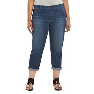 Plus Size Jennifer Lopez Cuffed Jean Capris