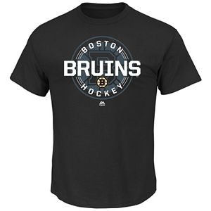 Men's Majestic Boston Bruins Clearing the Puck Tee