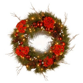 National Tree Company 24 in Artificial Hydrangea Wreath