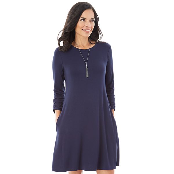 Women's AB Studio Solid Swing Dress