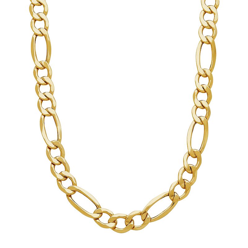 Everlasting Gold Mens 14k Gold Figaro Chain Necklace - 22 in., Size: 22