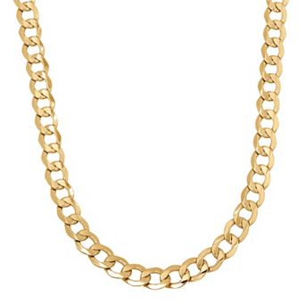 Everlasting Gold Men's 14k Gold Curb Chain Necklace - 22 in