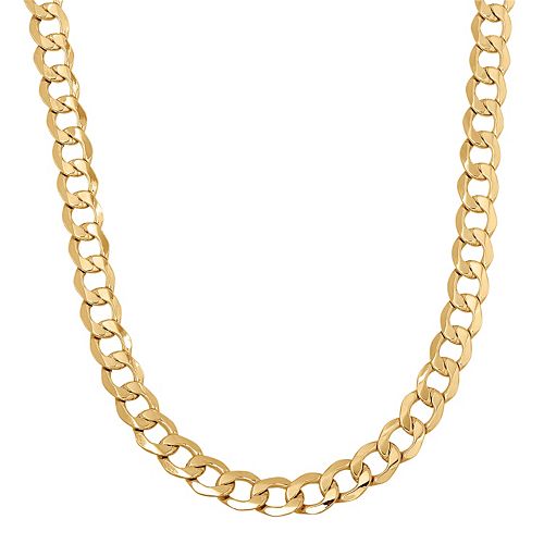 Everlasting Gold Men's 14k Gold Curb Chain Necklace 22 in.