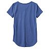 Girls 7-16 & Plus Size Mudd® Seamed Back High-Low Hem Graphic Tee