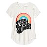 Girls 7-16 & Plus Size Mudd® Seamed Back High-Low Hem Graphic Tee