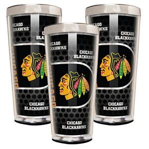 Chicago Blackhawks 3-Piece Shot Glass Set