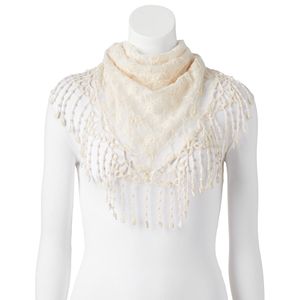 Mudd® Floral Crochet Bandana Square Scarf